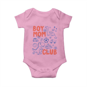 Boy Mom Club Baby Onesie Mom Of Boys Dinosaur Kids Toy Doodles TS11 Light Pink Print Your Wear