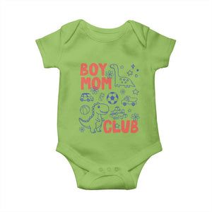 Boy Mom Club Baby Onesie Mom Of Boys Dinosaur Kids Toy Doodles TS11 Lime Print Your Wear