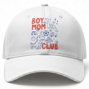 Boy Mom Club Baseball Cap Mom Of Boys Dinosaur Kids Toy Doodles TS11 Print Your Wear