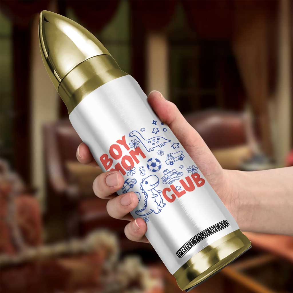 Boy Mom Club Bullet Tumbler Mom Of Boys Dinosaur Kids Toy Doodles TS11 Print Your Wear