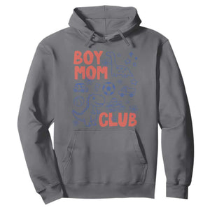 Boy Mom Club Hoodie Mom Of Boys Dinosaur Kids Toy Doodles TS11 Charcoal Print Your Wear