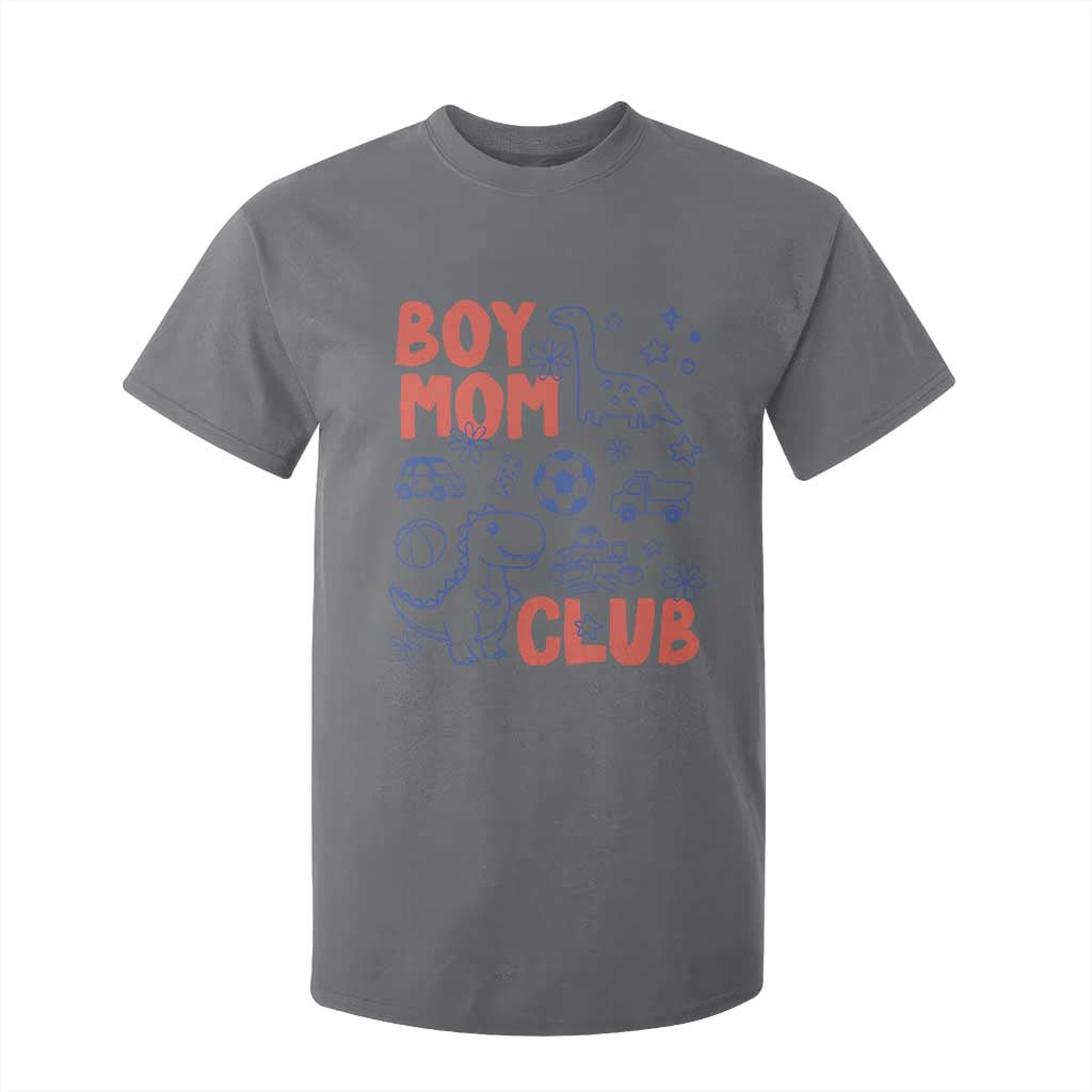 Boy Mom Club T Shirt For Kid Mom Of Boys Dinosaur Kids Toy Doodles TS11 Charcoal Print Your Wear