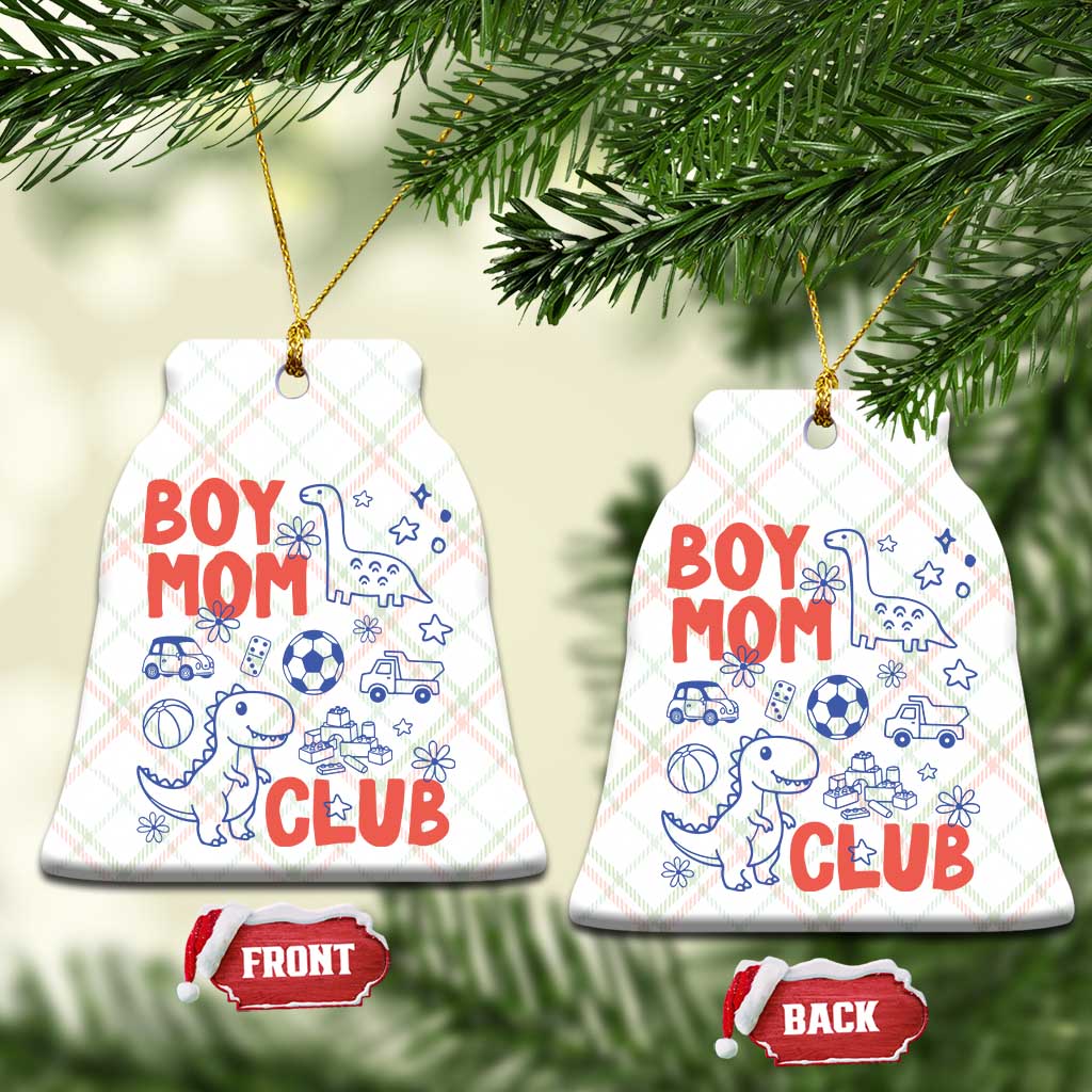 Boy Mom Club Ceramic Ornament Mom Of Boys Dinosaur Kids Toy Doodles TS11 Print Your Wear