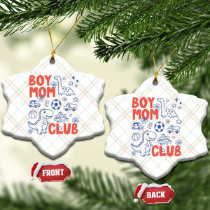 Boy Mom Club Ceramic Ornament Mom Of Boys Dinosaur Kids Toy Doodles TS11 Print Your Wear