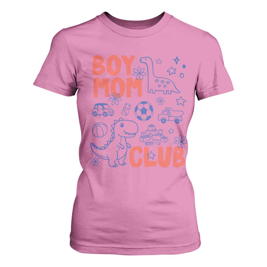 Boy Mom Club T Shirt For Women Mom Of Boys Dinosaur Kids Toy Doodles TS11 Azalea Print Your Wear
