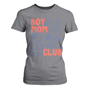 Boy Mom Club T Shirt For Women Mom Of Boys Dinosaur Kids Toy Doodles TS11 Charcoal Print Your Wear