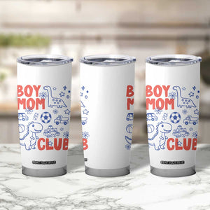 Boy Mom Club Tumbler Cup Mom Of Boys Dinosaur Kids Toy Doodles TS11 Print Your Wear