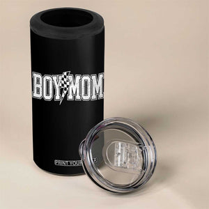 Boy Mom Lightning Bolt Checkered Varsity Son Mama 4 in 1 Can Cooler Tumbler TS11 Print Your Wear