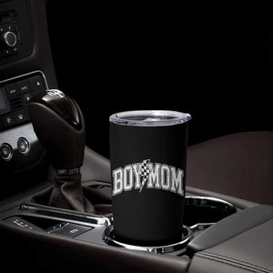 Boy Mom Lightning Bolt Checkered Varsity Son Mama Tumbler Cup TS11 Print Your Wear