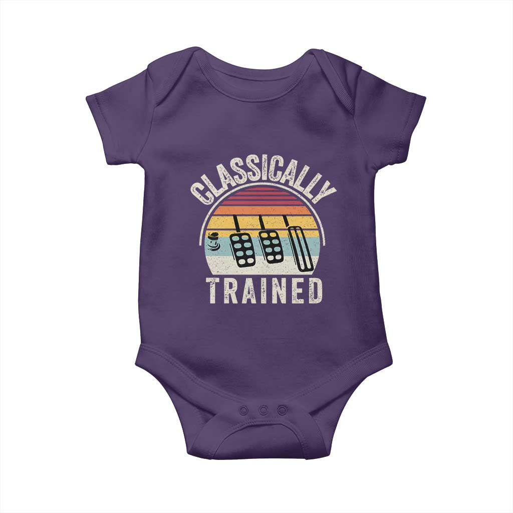 Classically Trained Car Baby Onesie Funny Manual Transmission Driver TS11 Purple Print Your Wear