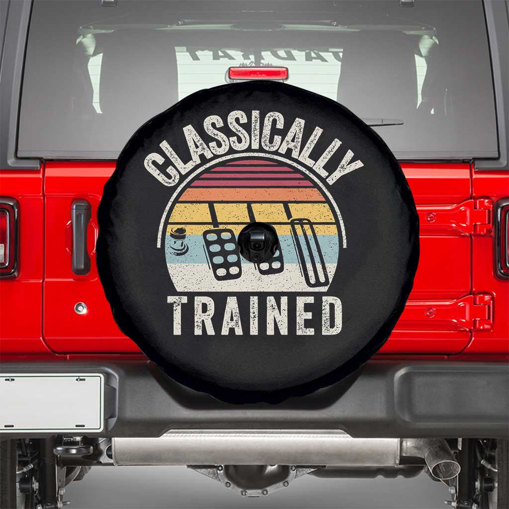 Classically Trained Car Spare Tire Cover Funny Manual Transmission Driver TS11 Black Print Your Wear