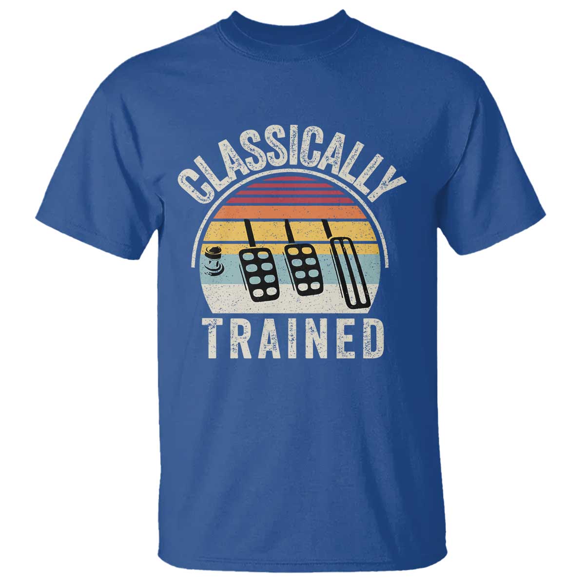 Classically Trained Car T Shirt Funny Manual Transmission Driver TS11 Royal Blue Print Your Wear