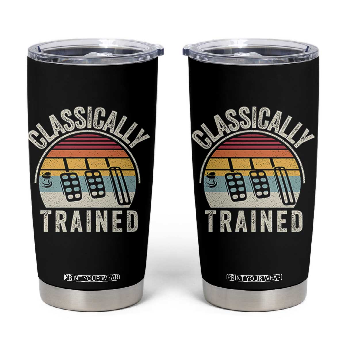 Classically Trained Car Tumbler Cup Funny Manual Transmission Driver TS11 Black Print Your Wear