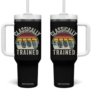 Classically Trained Car Tumbler With Handle Funny Manual Transmission Driver TS11 One Size: 40 oz Black Print Your Wear