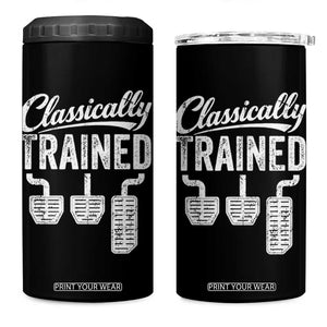 Classically Trained Manual Car 4 in 1 Can Cooler Tumbler Pedals Driving Humor TS11 One Size: 16 oz Black Print Your Wear