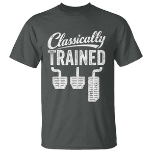 Classically Trained Manual Car T Shirt Pedals Driving Humor TS11 Dark Heather Print Your Wear