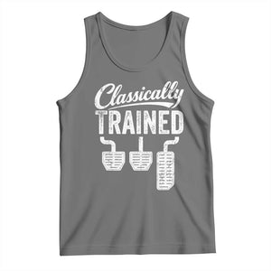 Classically Trained Manual Car Tank Top Pedals Driving Humor TS11 Black Heather Print Your Wear