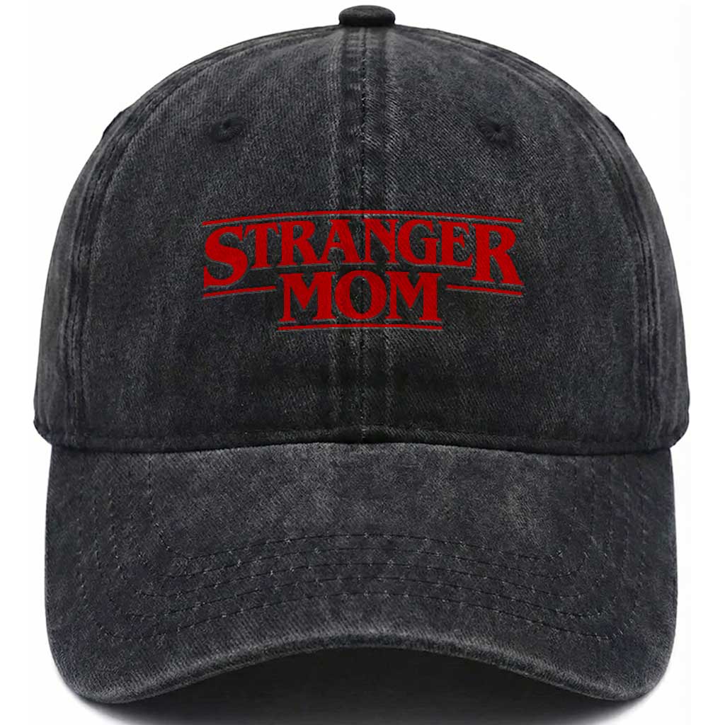 Stranger Mom Washed Cotton Baseball Cap Funny Mothers Day Movie Gift TS11 Print Your Wear