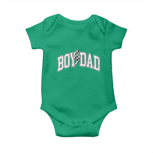 Boy Dad Lightning Bolt Checkered Varsity Son Daddy Baby Onesie TS11 Irish Green Print Your Wear