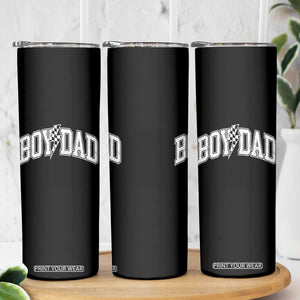 Boy Dad Lightning Bolt Checkered Varsity Son Daddy Skinny Tumbler TS11 Print Your Wear