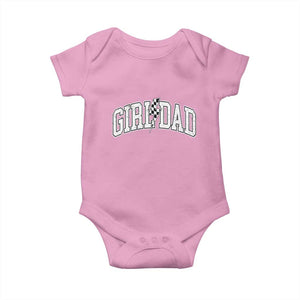 Girl Dad Lightning Bolt Checkered Varsity Daughter Daddy Baby Onesie TS11 Light Pink Print Your Wear