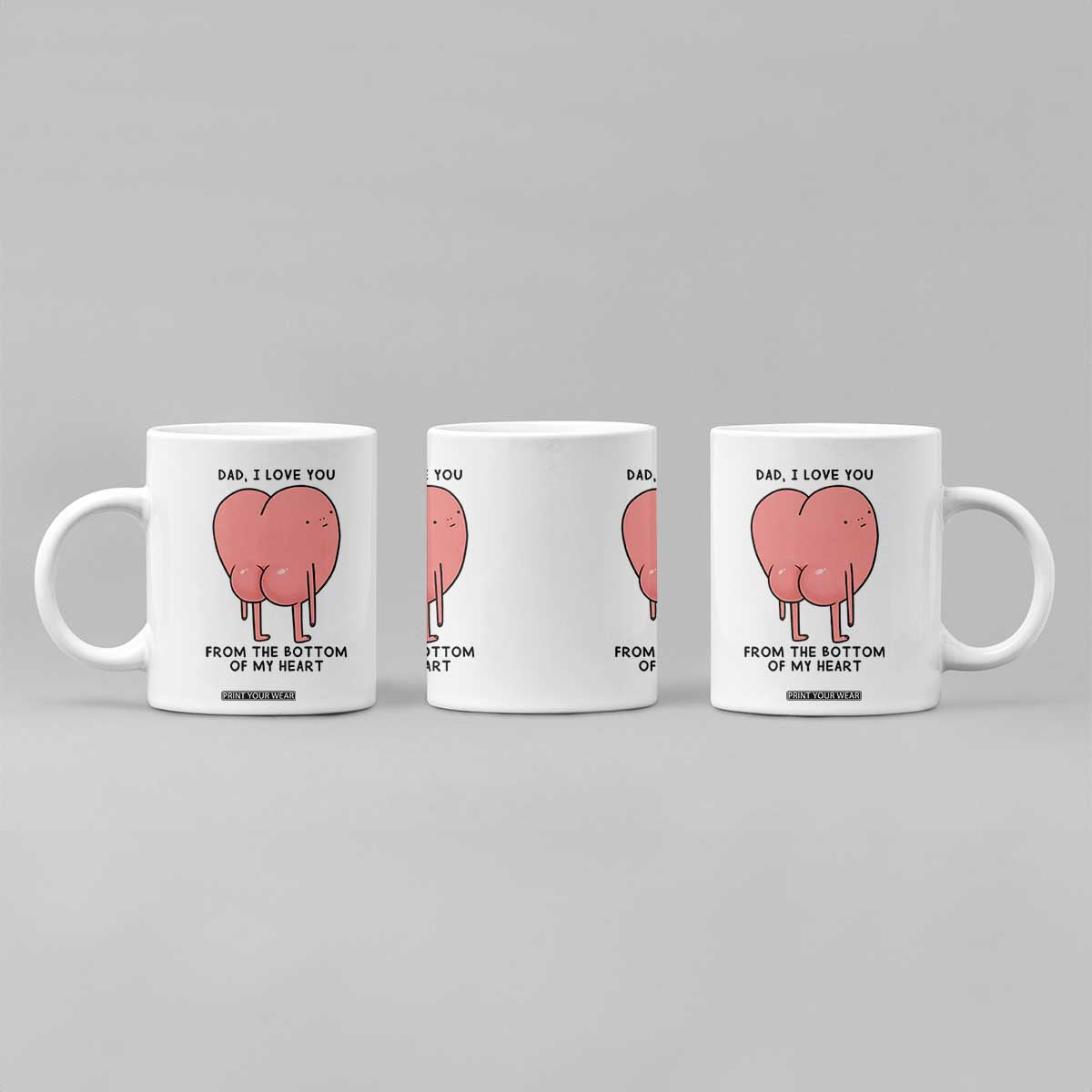 Dad I Love You From The Bottom Of My Heart Coffee Mug Fathers Day Gifts
