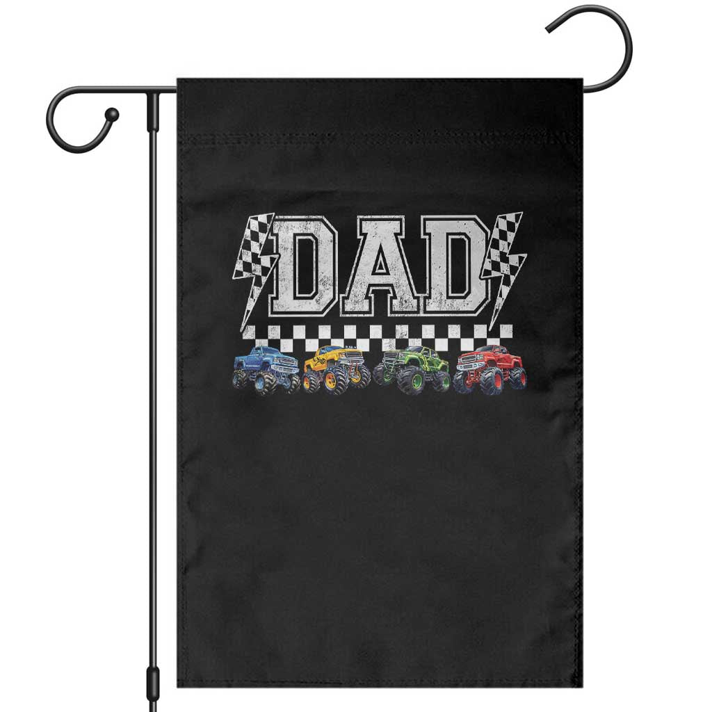 Monster Truck Dad Garden Flag Funny Truck Daddy Checkered Father's Day TS11 Black Print Your Wear