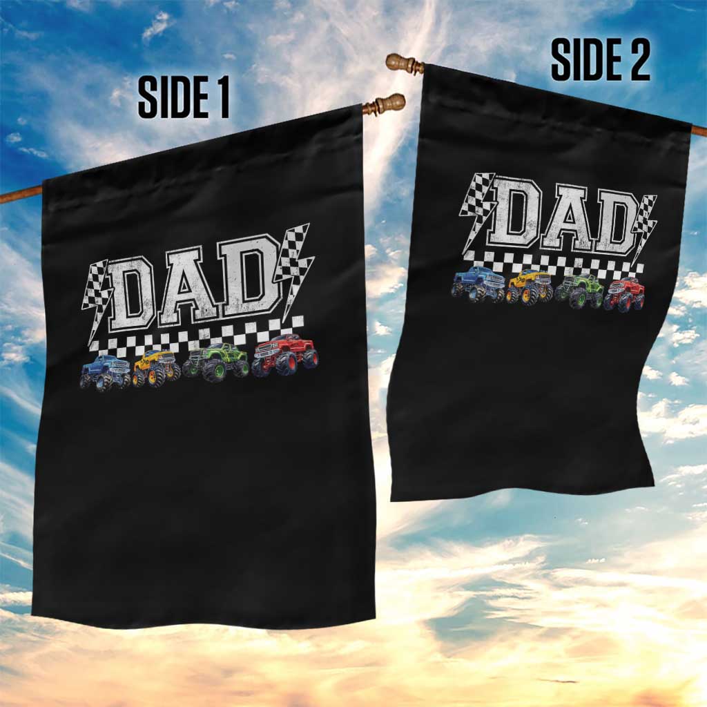 Monster Truck Dad Garden Flag Funny Truck Daddy Checkered Father's Day TS11 Print Your Wear