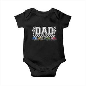 Monster Truck Dad Baby Onesie Funny Truck Daddy Checkered Father's Day TS11 Black Print Your Wear