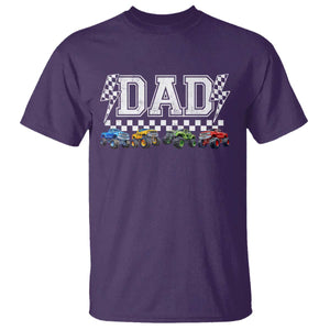 Monster Truck Dad T Shirt Funny Truck Daddy Checkered Father's Day TS11 Purple Print Your Wear
