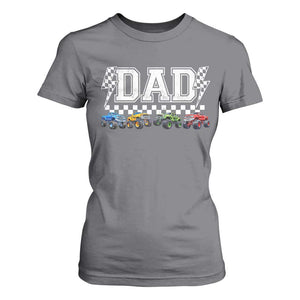 Monster Truck Dad T Shirt For Women Funny Truck Daddy Checkered Father's Day TS11 Charcoal Print Your Wear