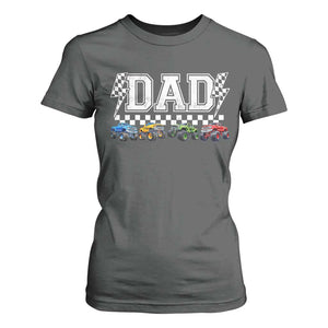 Monster Truck Dad T Shirt For Women Funny Truck Daddy Checkered Father's Day TS11 Dark Heather Print Your Wear