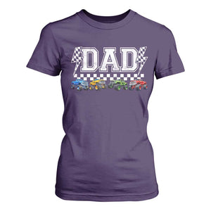 Monster Truck Dad T Shirt For Women Funny Truck Daddy Checkered Father's Day TS11 Purple Print Your Wear