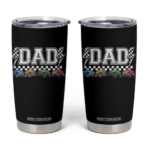 Monster Truck Dad Tumbler Cup Funny Truck Daddy Checkered Father's Day TS11 Black Print Your Wear