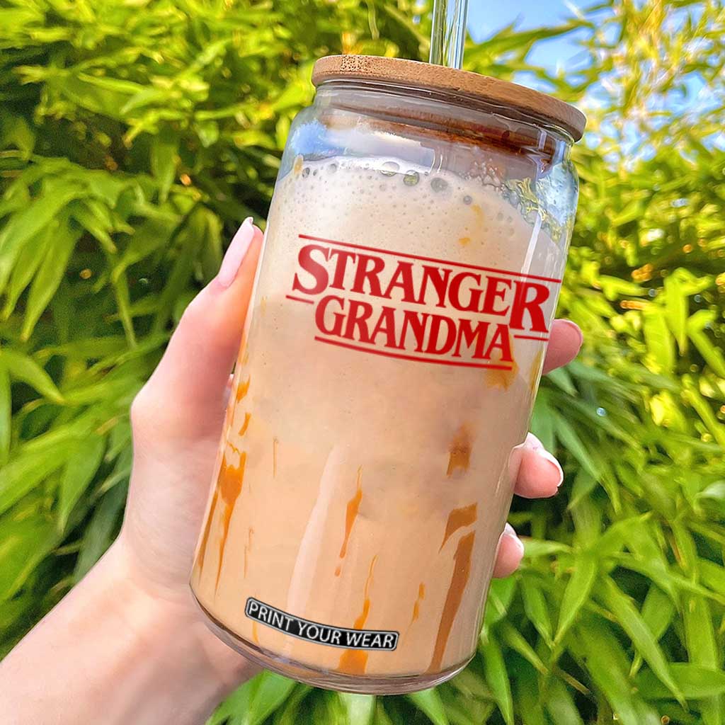 Stranger Grandma Glass Can Funny Grandmother Movie Gift TS11 Black Print Your Wear