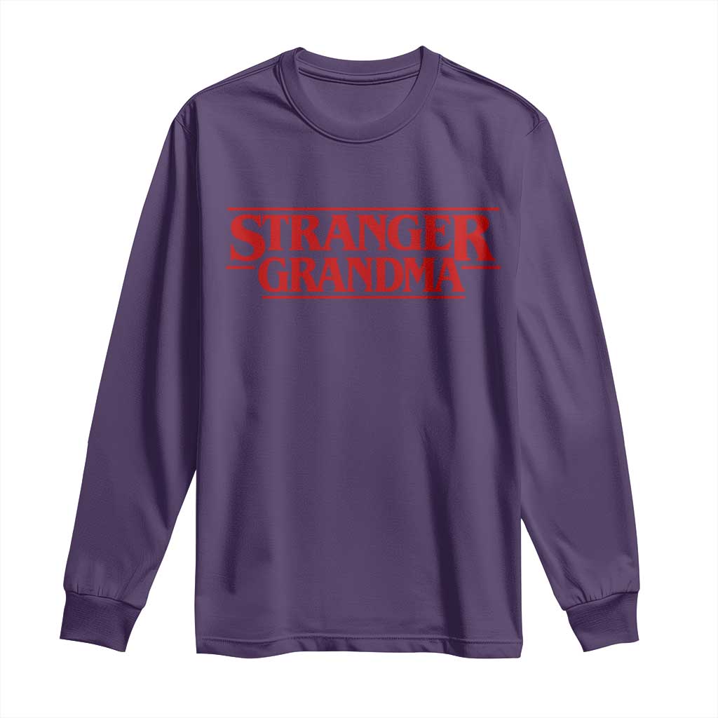 Stranger Grandma Long Sleeve Shirt Funny Grandmother Movie Gift TS11 Purple Print Your Wear
