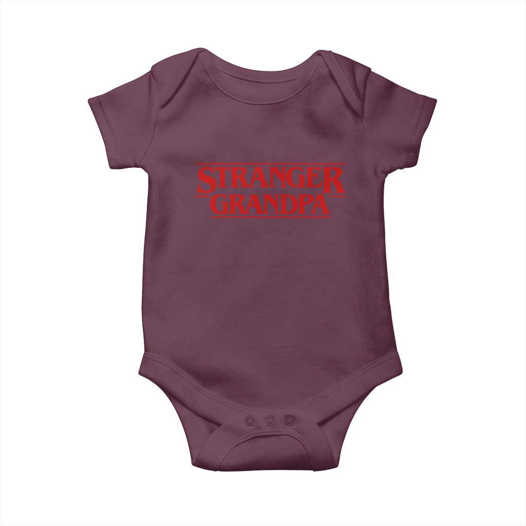 Stranger Grandpa Baby Onesie Funny Grandfather Movie Gift TS11 Maroon Print Your Wear