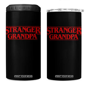 Stranger Grandpa 4 in 1 Can Cooler Tumbler Funny Grandfather Movie Gift TS11 One Size: 16 oz Black Print Your Wear