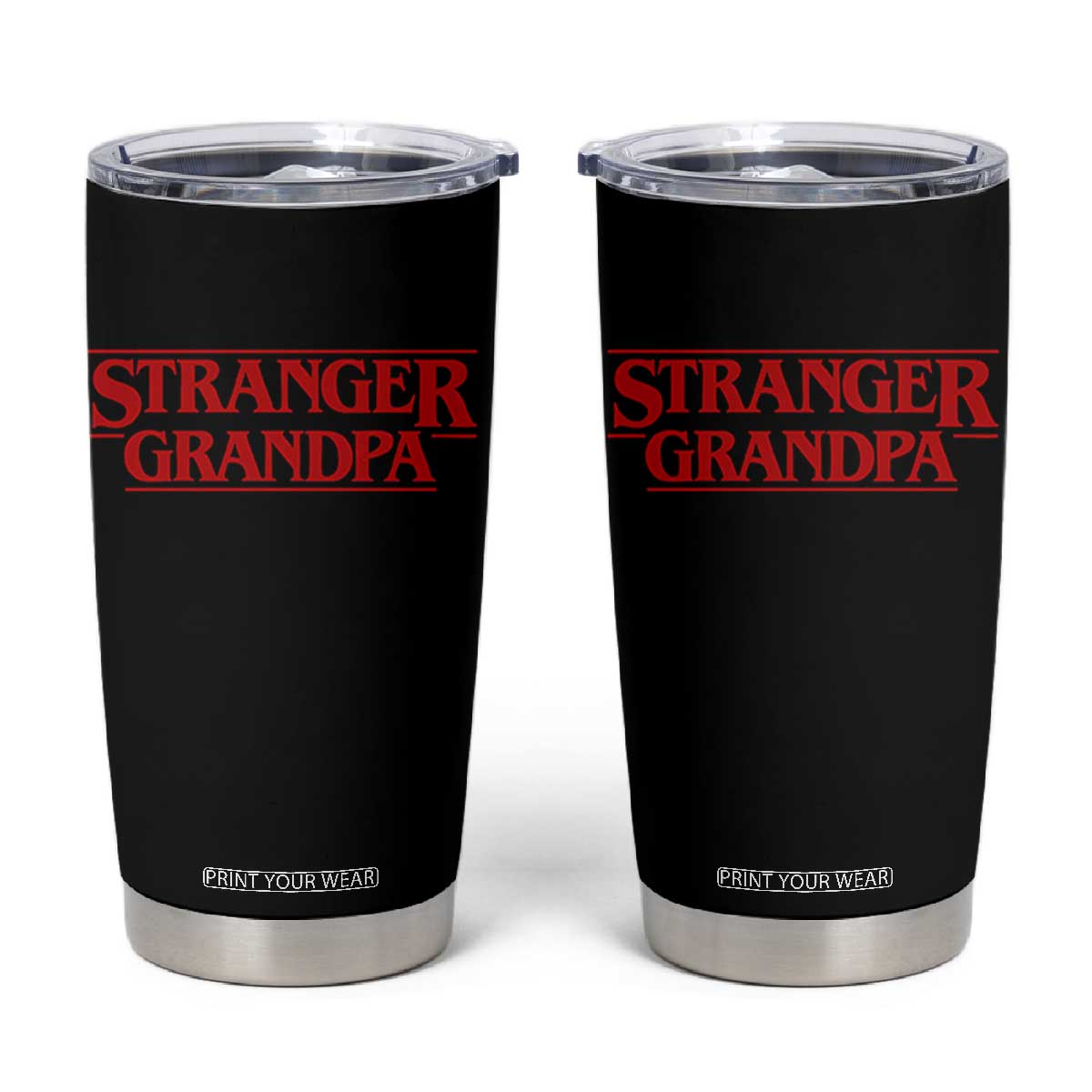 Stranger Grandpa Tumbler Cup Funny Grandfather Movie Gift TS11 Black Print Your Wear