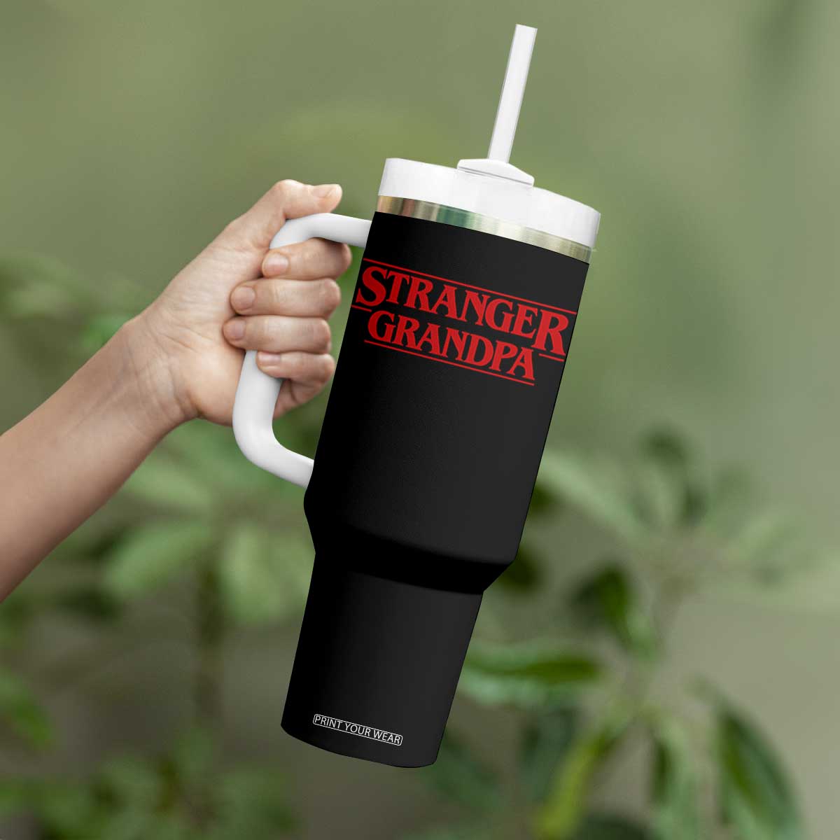 Stranger Grandpa Tumbler With Handle Funny Grandfather Movie Gift TS11 Print Your Wear
