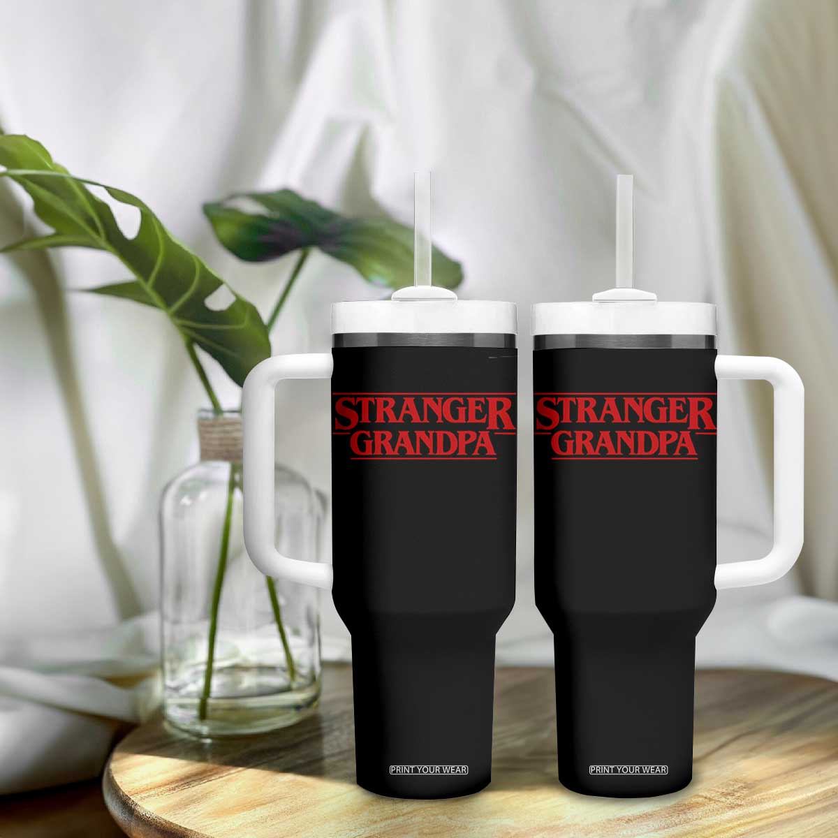 Stranger Grandpa Tumbler With Handle Funny Grandfather Movie Gift TS11 Print Your Wear