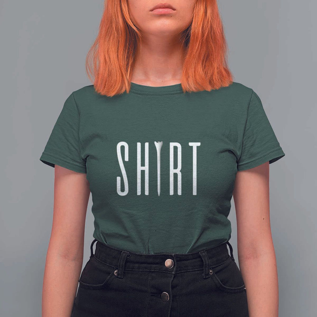 Golf Lover T Shirt For Women Funny Tee Shirt Golfing TS11 Dark Forest Green Print Your Wear