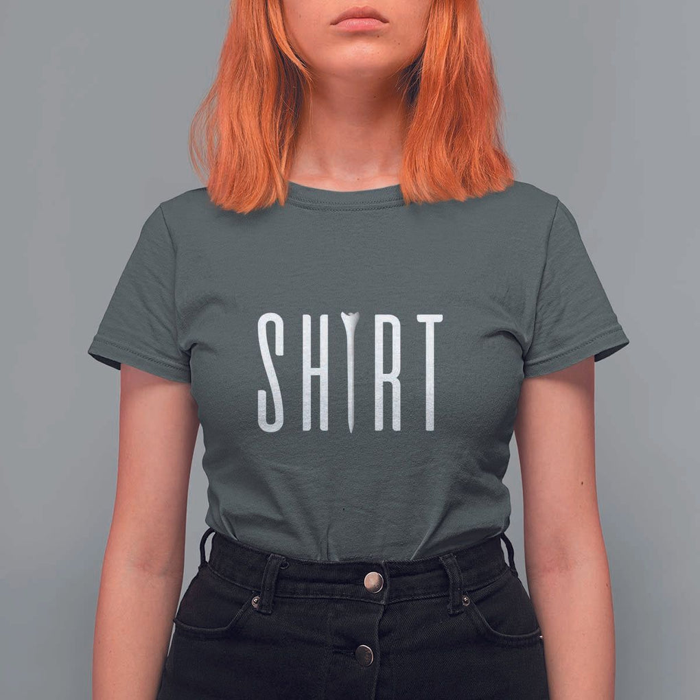 Golf Lover T Shirt For Women Funny Tee Shirt Golfing TS11 Dark Heather Print Your Wear