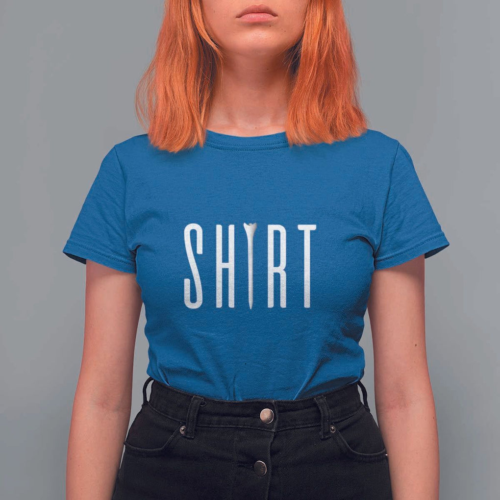 Golf Lover T Shirt For Women Funny Tee Shirt Golfing TS11 Royal Blue Print Your Wear