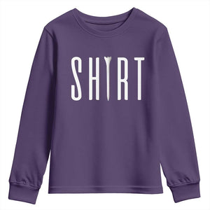 Golf Lover Youth Sweatshirt Funny Tee Shirt Golfing TS11 Purple Print Your Wear