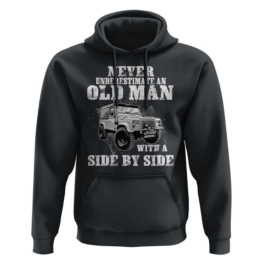 Classic Car Hoodie Never Underestimate An Old Man With A Side By Side Vintage Car TS11 Black Print Your Wear