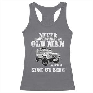 Classic Car Racerback Tank Top Never Underestimate An Old Man With A Side By Side Vintage Car TS11 Charcoal Print Your Wear