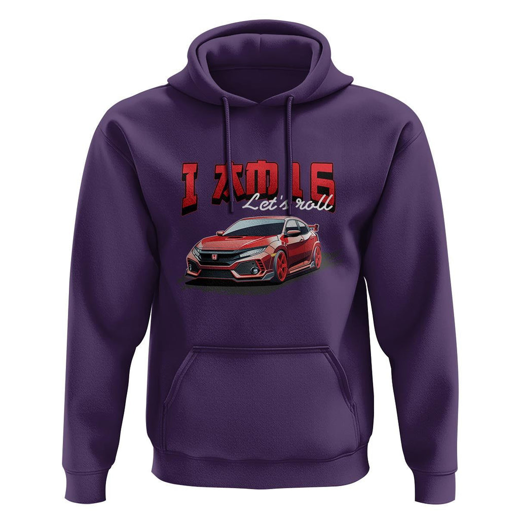 Funny 16th Birthday Hoodie I'm 16 Let's Roll Car Driver 16 Years Old TS11 Purple Print Your Wear