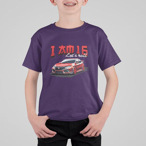 Funny 16th Birthday T Shirt For Kid I'm 16 Let's Roll Car Driver 16 Years Old TS11 Purple Print Your Wear