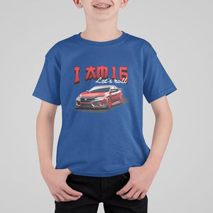 Funny 16th Birthday T Shirt For Kid I'm 16 Let's Roll Car Driver 16 Years Old TS11 Royal Blue Print Your Wear